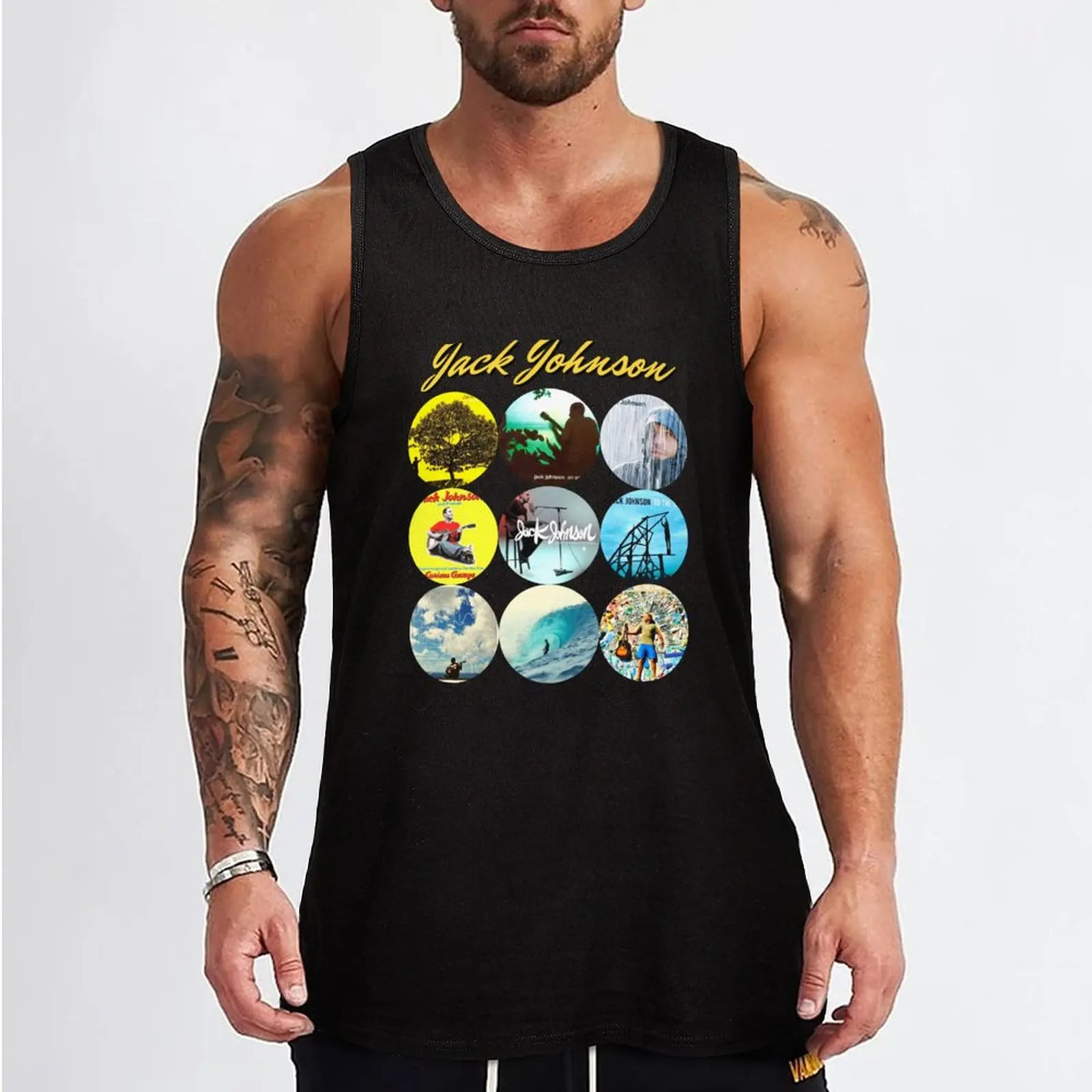 Jack Johnson Essential T shirt / Stickers Tank Top Everyday Basic Tank Top Comfort Cotton