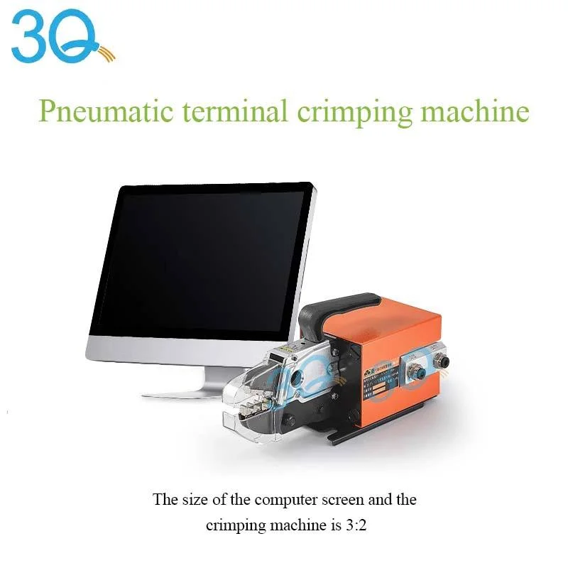 6kg Portable Benchtop Pneumatic Terminal Crimping Machine AM-10 Compact Air Powered Wire Terminal Press 3Q Machine