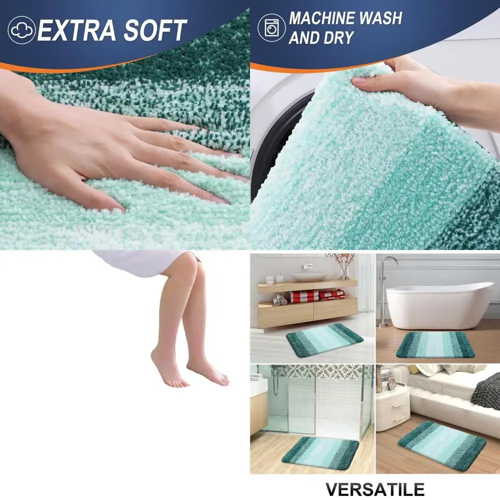 

59x24 Soft & Absorbent Microfiber Bath Mat with Rubber Backing, Quick-Dry, Washable, Ideal for Bathroom, Tub, Shower, Home Decor