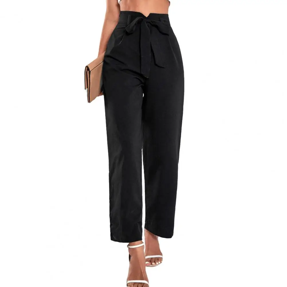 

Charming Loose Trousers Ankle Length Anti-Pilling Casual Trousers Female Wide Leg Baggy Trousers