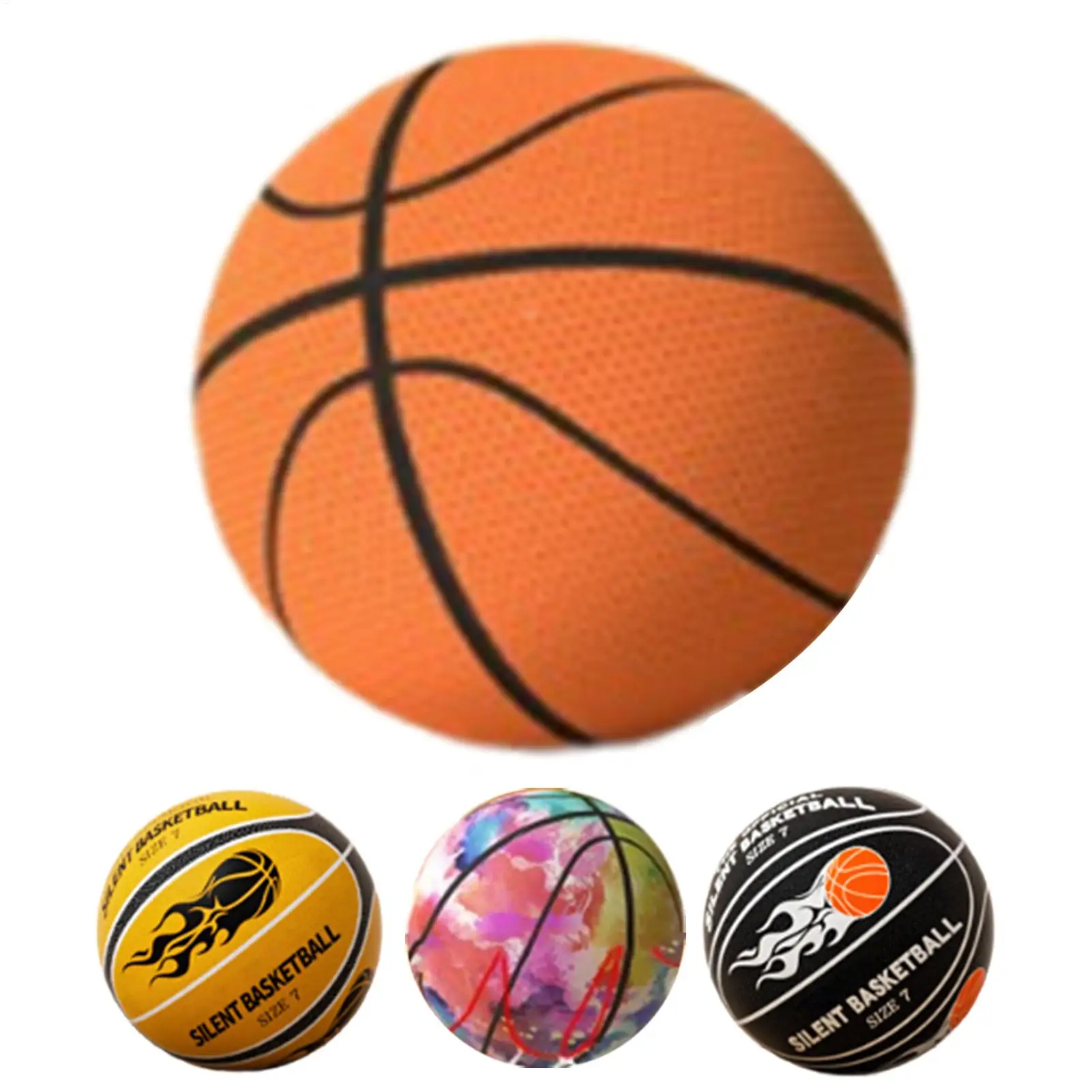 

21/24CM Quiet Basketball Soundless Foam Dribbling Indoor QuietBounces Basketball Safe Dribbling Basketball For BirthdayGift