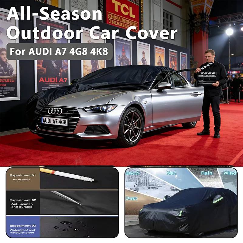 

Автомобильный чехол для AUDI A7 4G8 4K8, уличный полный защитный водонепроницаемый пылезащитный термостойкий автомобильный тент