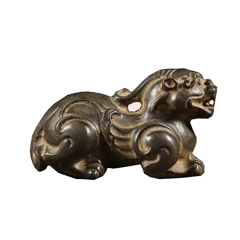Antique stone carving, natural bluestone hand-carved, rough stone carving, Chinese folk decorative ornaments