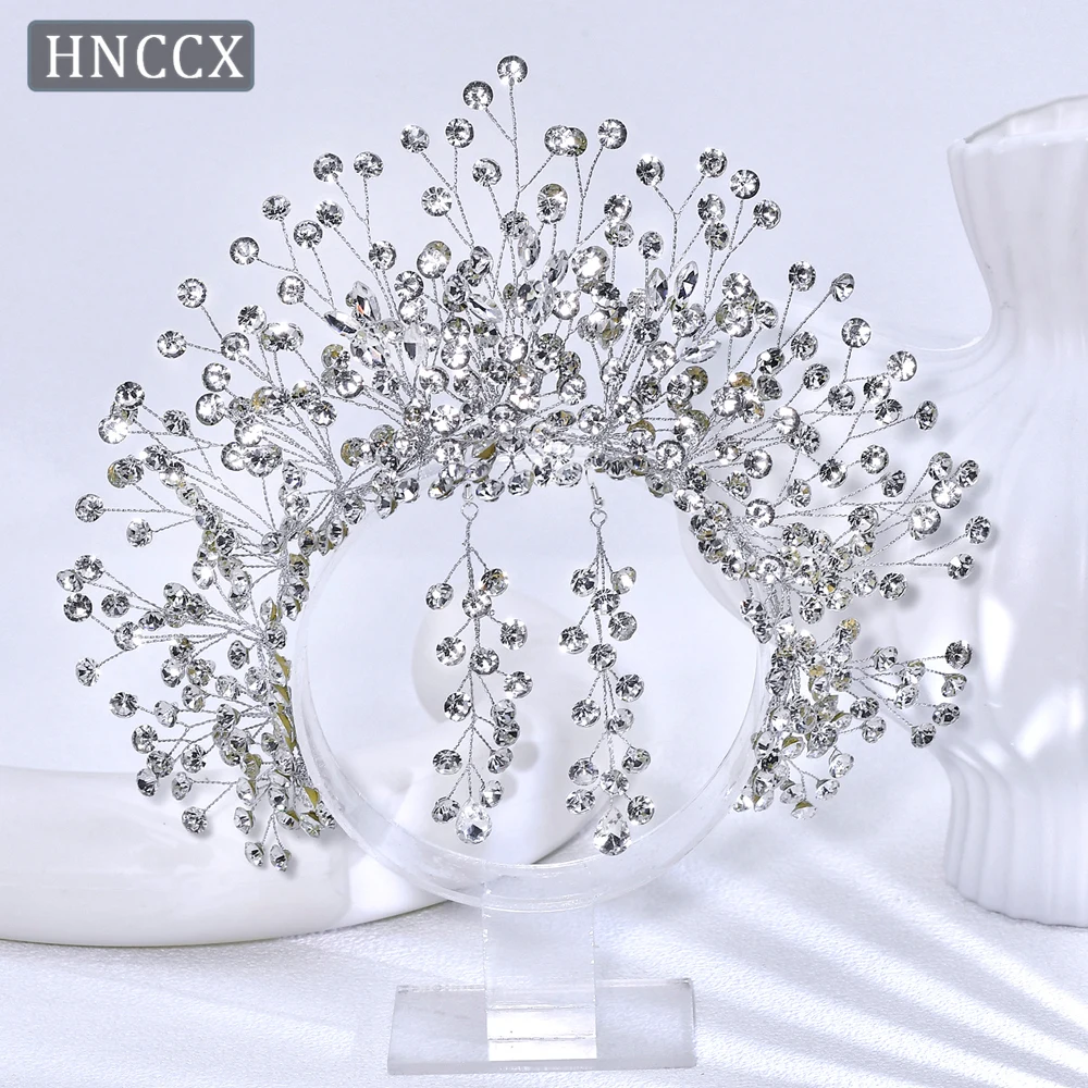 

YouLaPan Luxury Bridal Weddings Full Rhinestone Hair Accessories Sparkly Beauty Pageant Women's Crown Party Headwear HP376