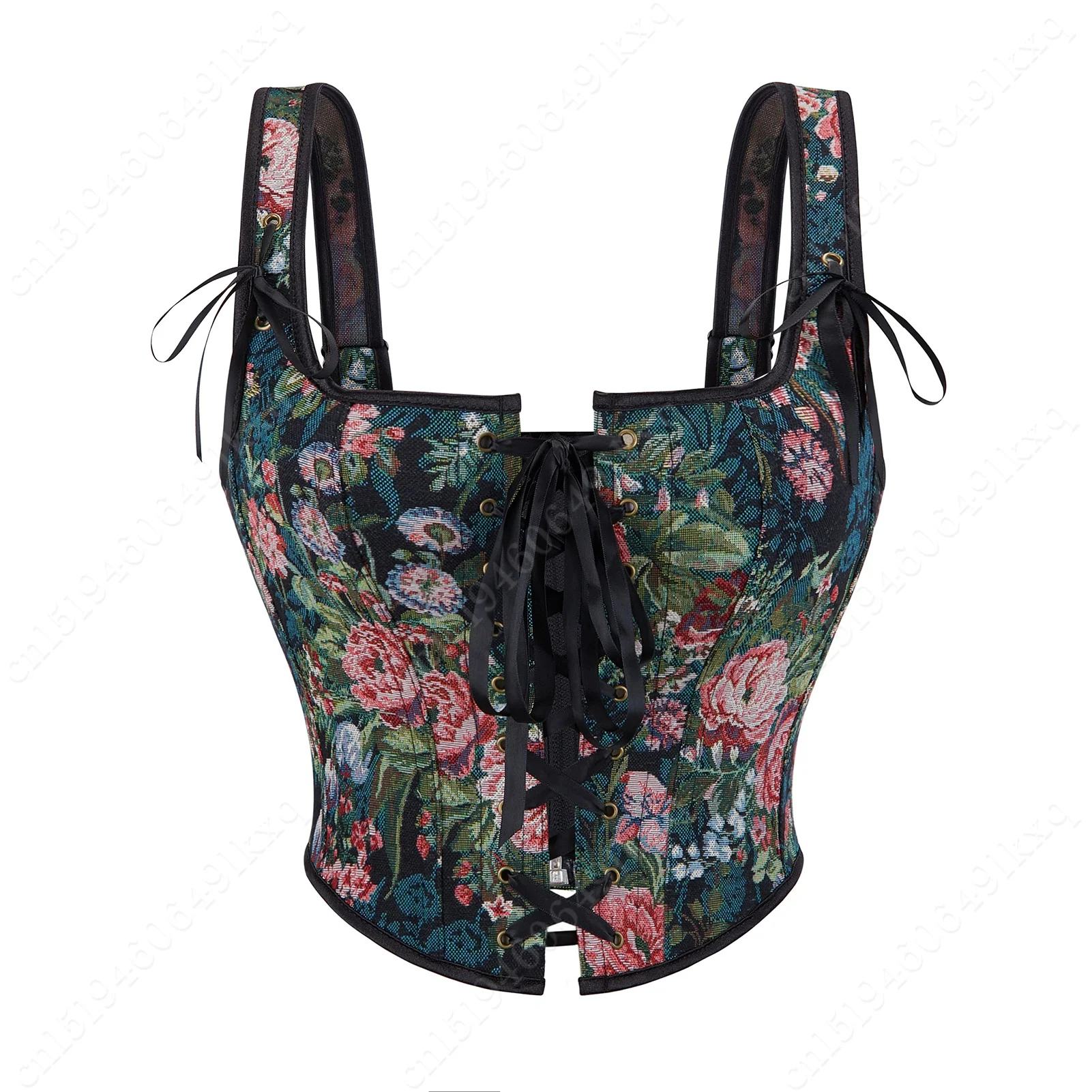 

Floral Corset For Women Elegant Lace Up Corset Top Sexy Vintage Corset Shapewear Summer Clothing