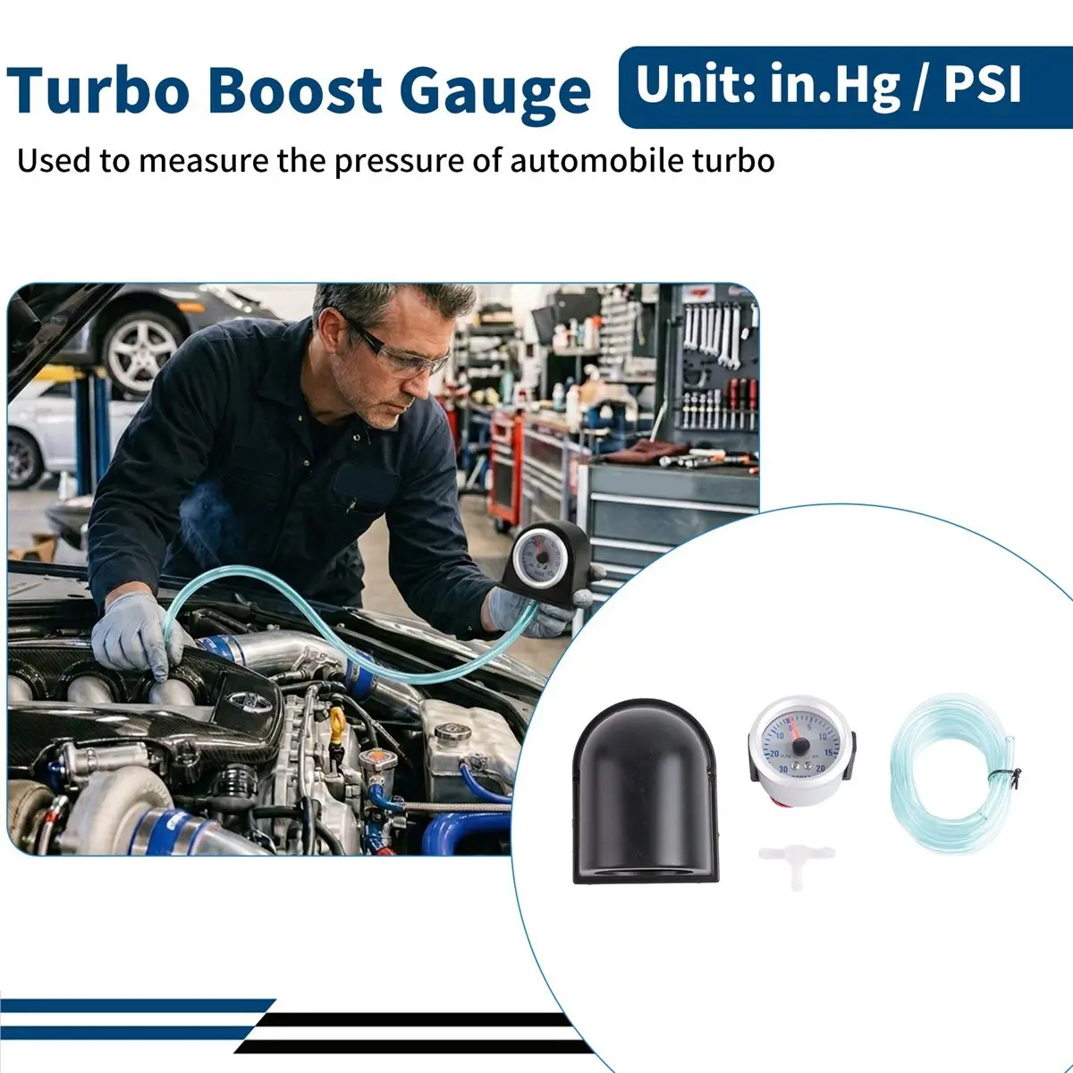#45O Turbo Boost / Vacuum Gauge for Car 2