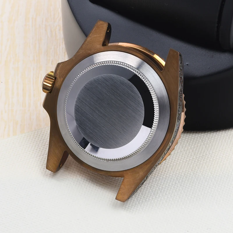 CUNS8 Bronze Watch Case 40mm Sapphire Crystal 28.5mm dial 3 O'clock 20Bar Waterpoof For NH35/36/4R/6R Automatic Movement
