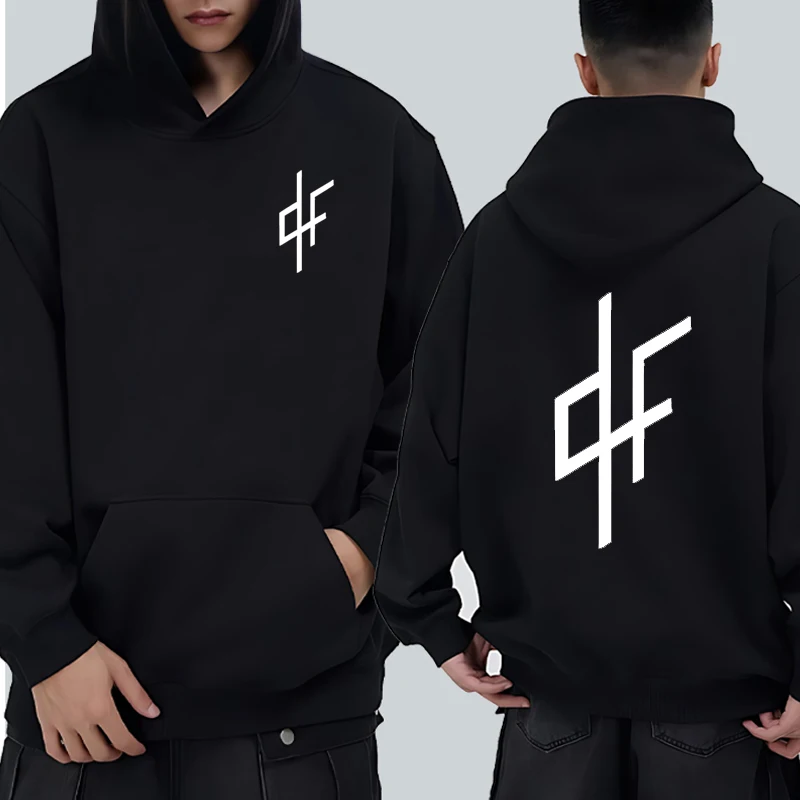 

Hot French Rapper PNL Double Sided logo print black Hoodie Unisex fashion Sweatshirt Autumn Winter Men women Fleece pullovers