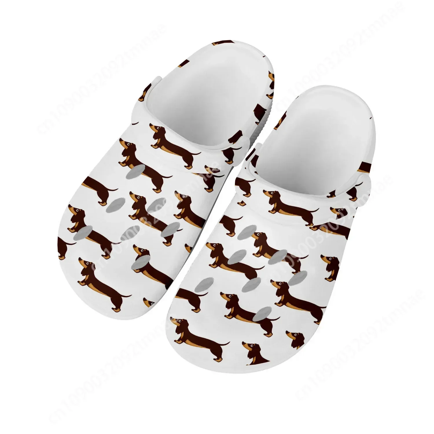 Cute Dachshund Pet Dog Home Clogs Custom Water Shoes Mens Womens Teenager Shoe Garden Clog Breathable Beach Hole Slippers White