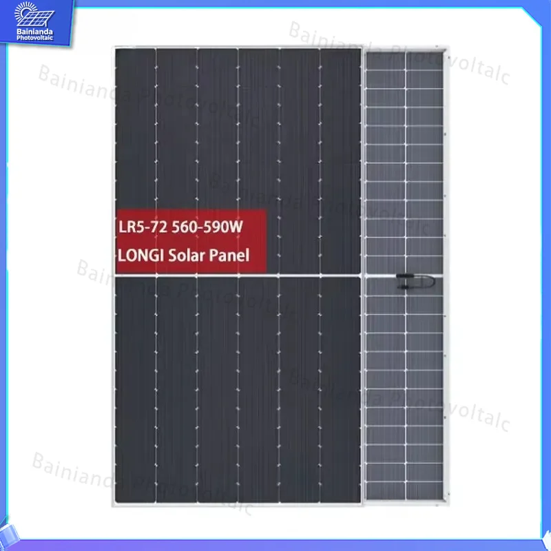 For Hi-MO7 LR5 HGD 560W 570W 580W 590W Double Glass Bifacial Monocrystalline Solar Panel High Mechanical Load 22.8%
