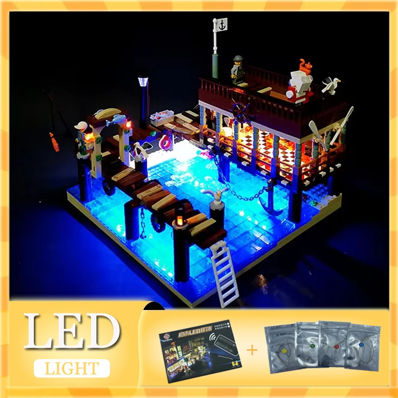 DIY LED Light Kit For LEGO 30101 Fish House Pier Building Block Set ( Only LED Light,Without Blocks Model)