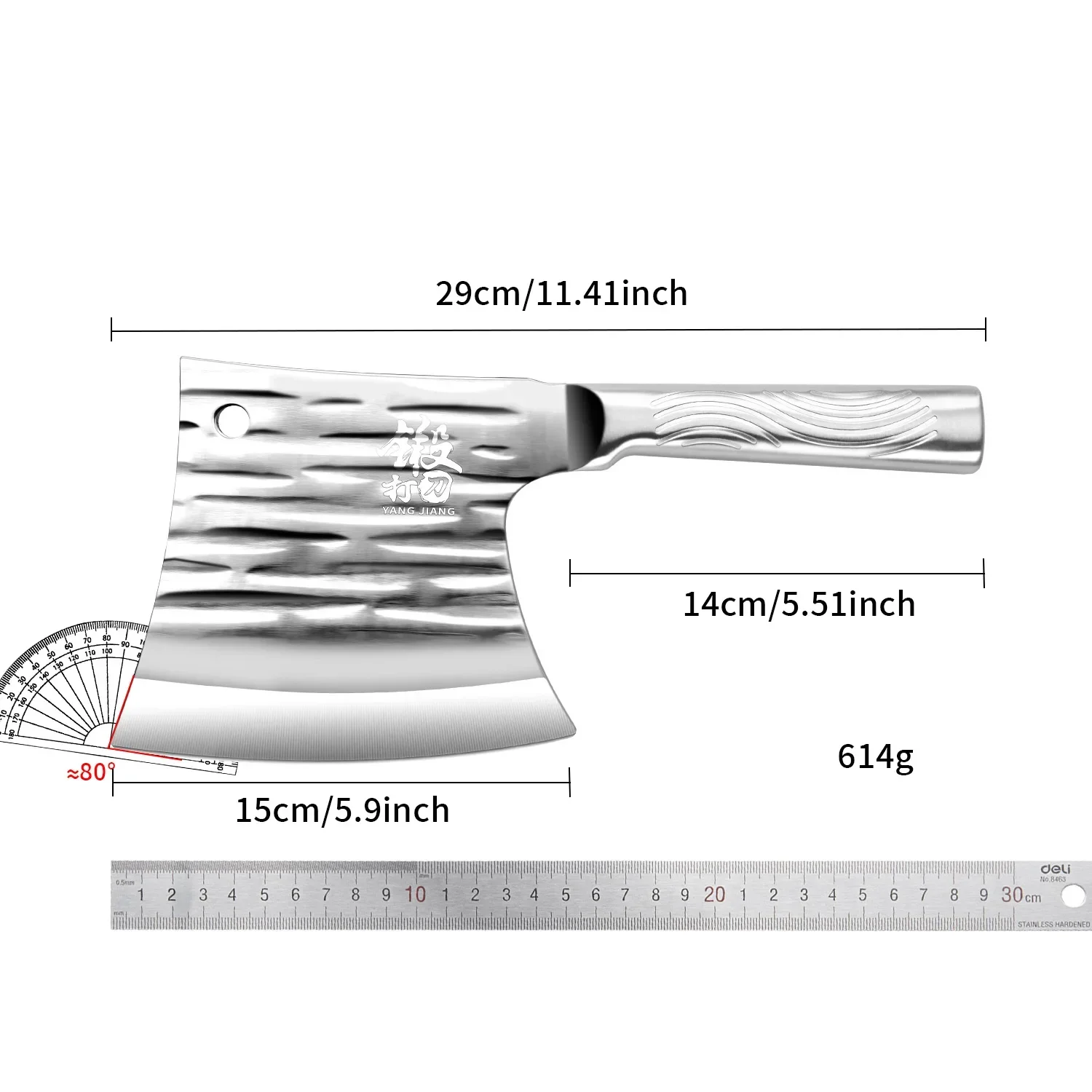 Special Axe Kitchen Knife Cutting Large Bones Thickened Heavy-Duty Chopping Knife Commercial Forging And Chopping Kitchen Knives
