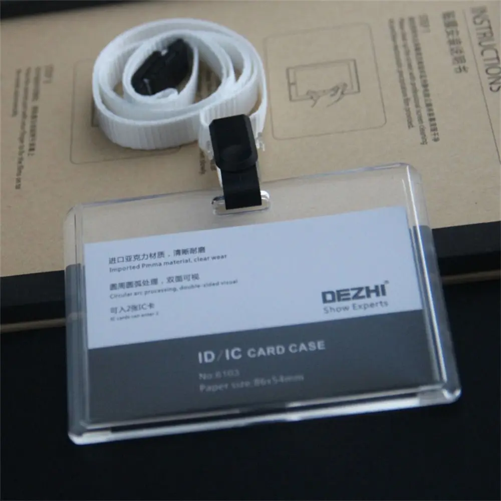 

Work Identity ID Card Holder Adjustable Employee Card Business Card Holder Neck Straps with Lanyard Name Card Cover Women Men