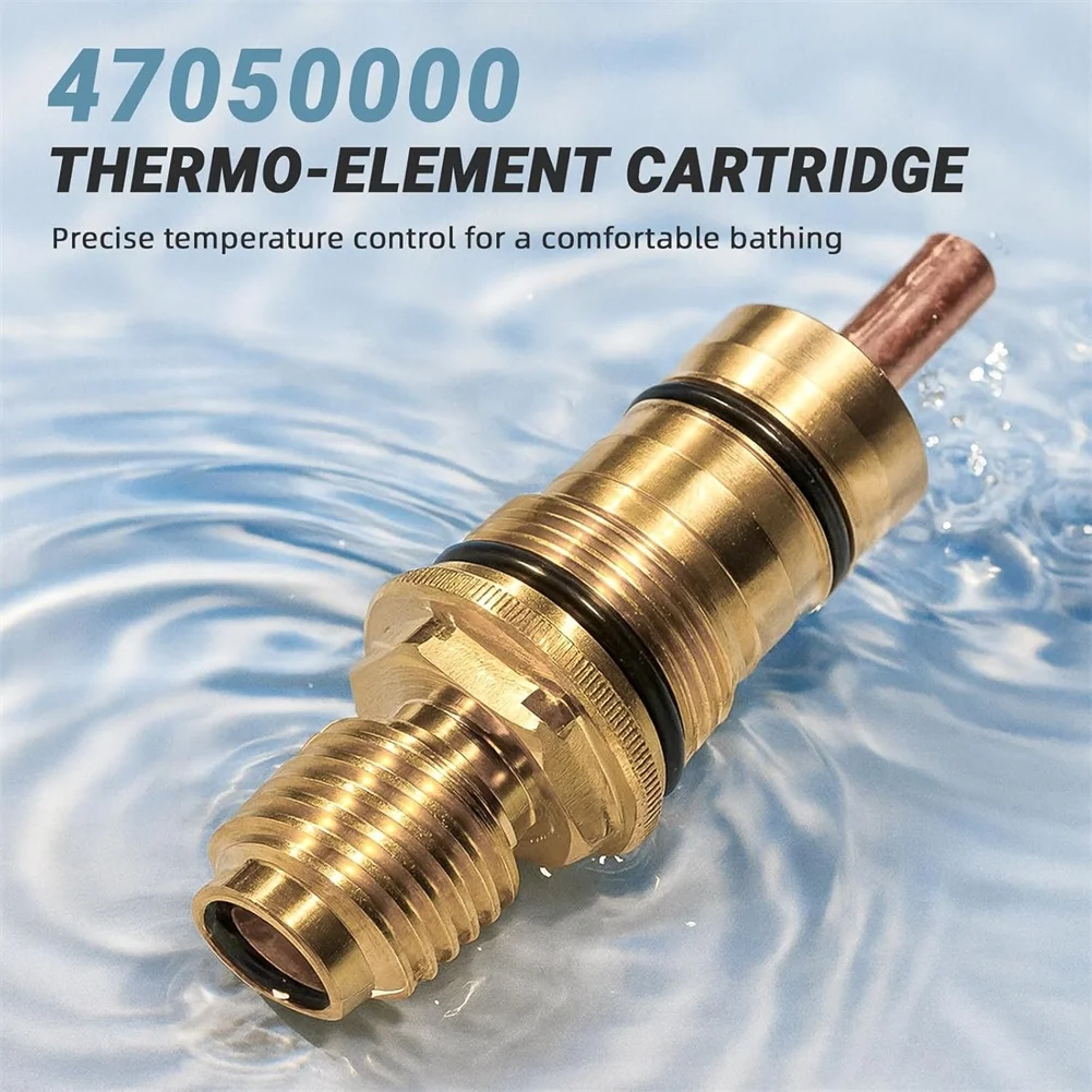 For Grohe-Compatible 47050000 Thermostatic Cartridge G1/2 Thread Brass Unit for Shower Valve Temperature Regulation
