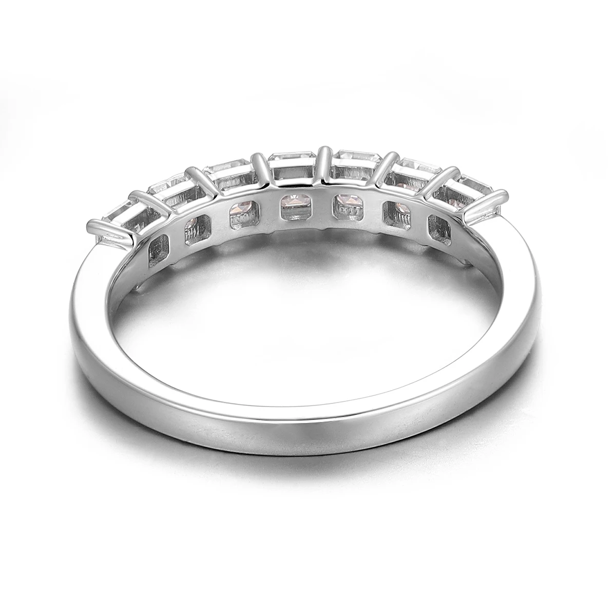 Provence custom wedding ring set bridal K gold 1CT princess cut lab diamond engagement ring Asscher eternity band stackable ring