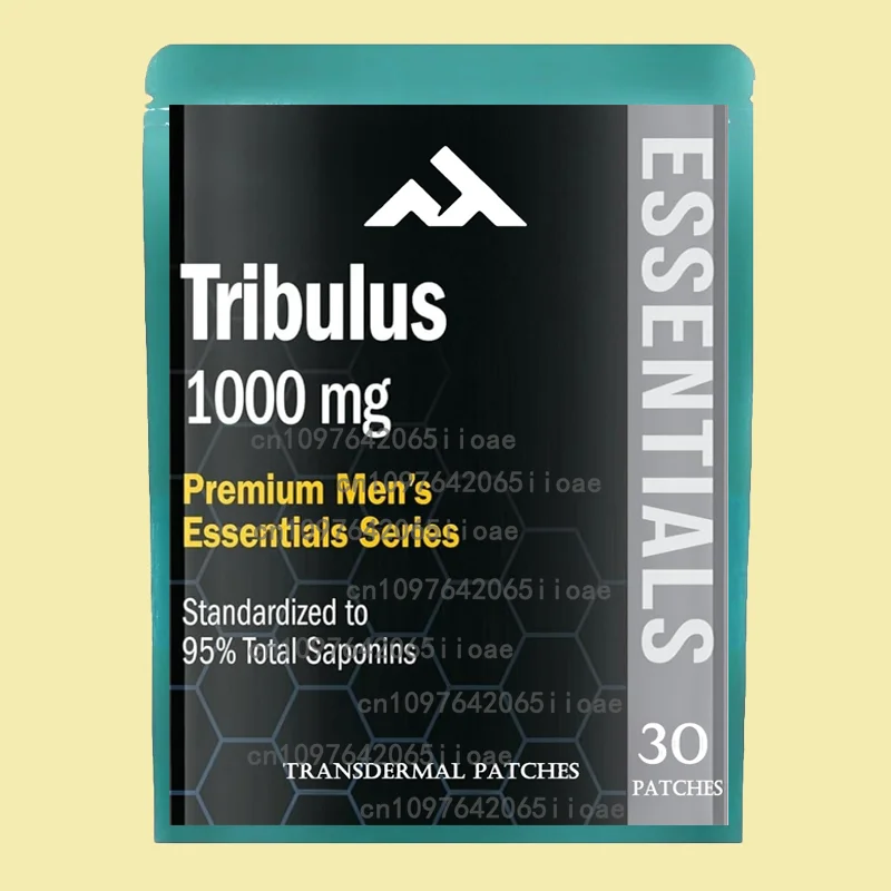 

30 Patches Tribulus Terrestris for Men 95% Total Saponins- Natural Muscle Builder & Nitric Oxide Booster - Transdermal Patches