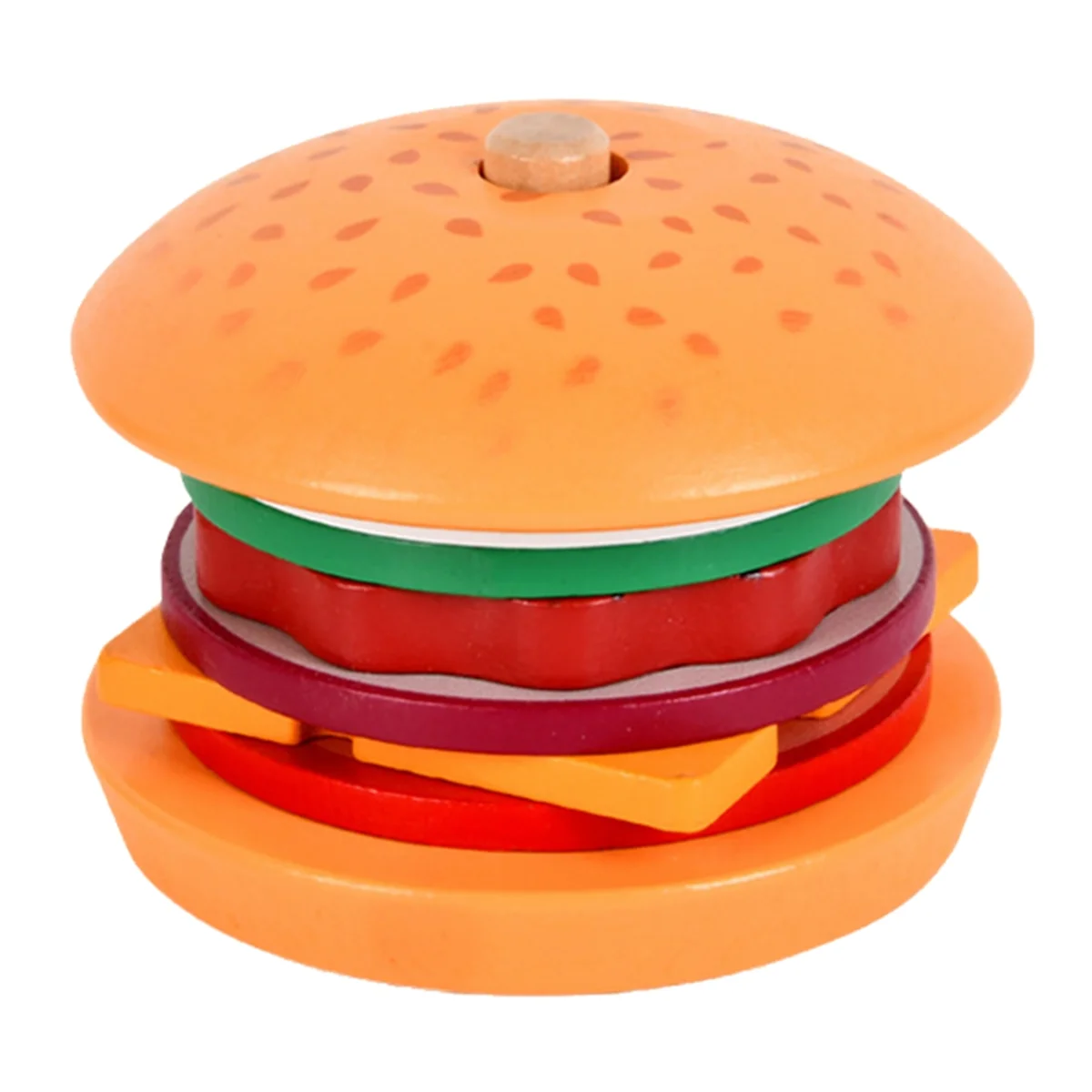 

Simulation Wooden Pretend Hamburger Educational Food Cut and Assemble Hamburger