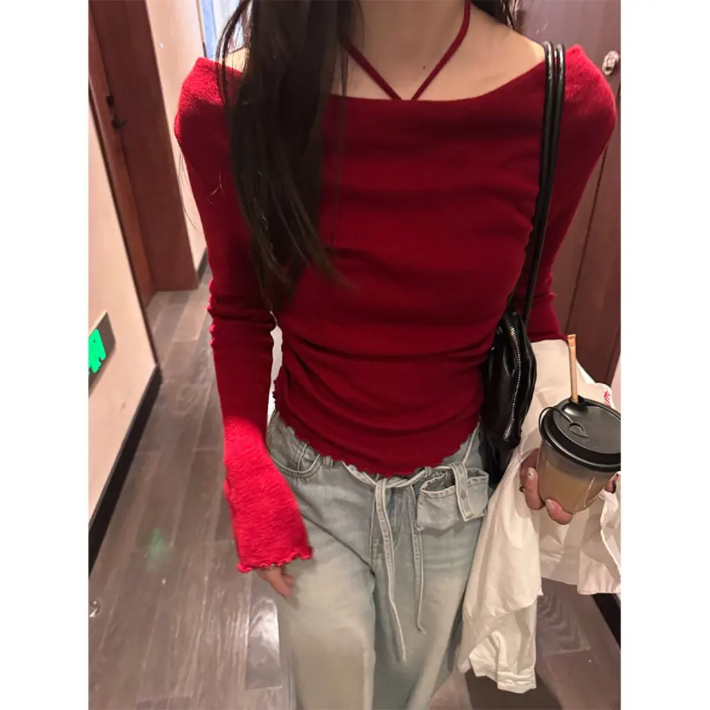 

Гуанчжоу Хуанчжэнь Pure Desire вязаный свитер женский модный подвесной мягкий уютный осенний утягивающий открытый кардиган