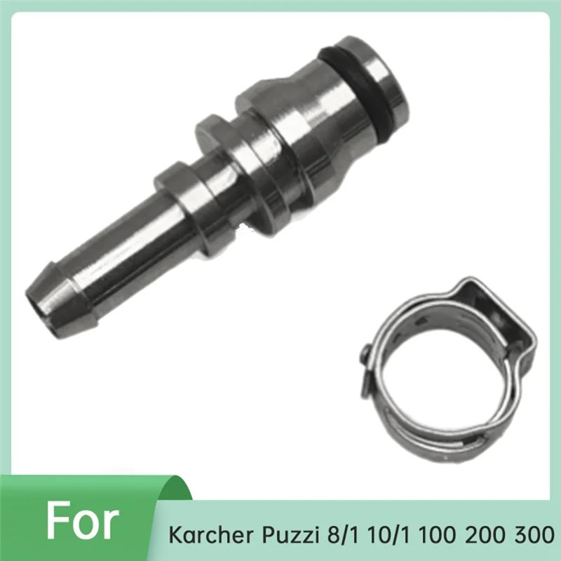 Conector de mamilo de aço inoxidável AT28 para Karcher Puzzi 8/1 10/1 100 200 300 Conector de substituição para máquina de limpeza em spray