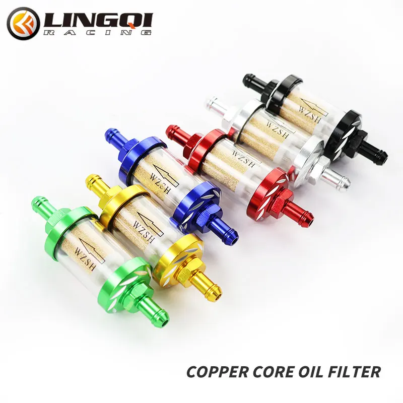 

LYNNCHI Motorcycle 8mm Gasoline Filter Element Oil Filters Cup With Copper Core For Pit Dirt Bike ATV Moped Scooter Accessories