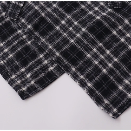 Koszula w stylu Y2K American Retro, krata, styl high street, falbana, warstwowa, nieregularna spódnica, moda curtain.