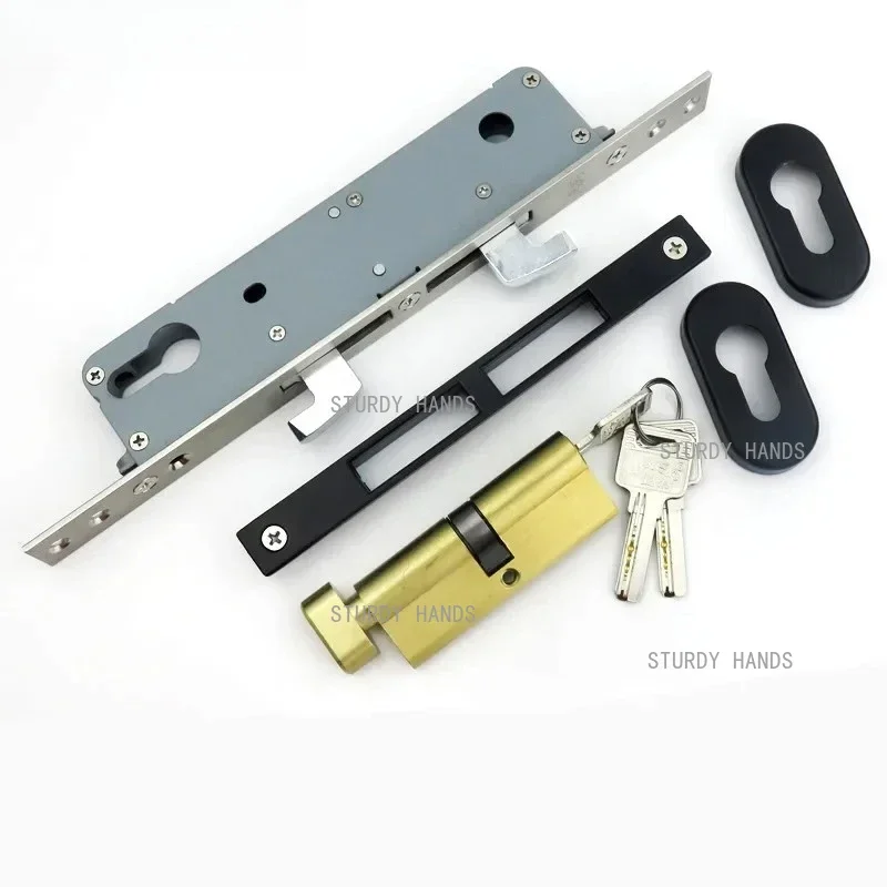 Heavy Duty Sliding Door Double Hook Lock Sliding Door Lock Suitable for New Door Installation Household Hardware Accessories