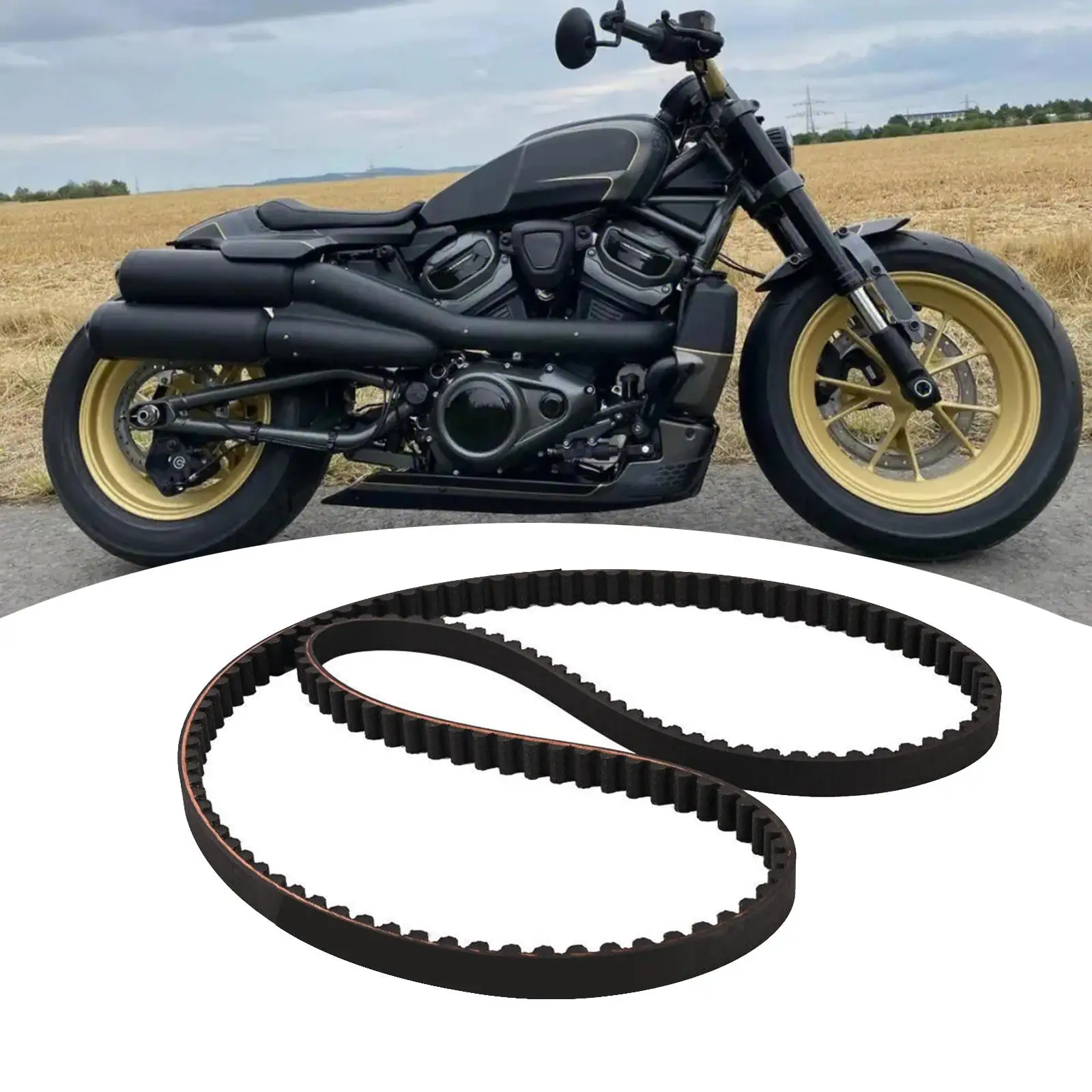 Rubber Drive Belt 40024-04 Professional Parabolic Tooth Easily Install Motorbike