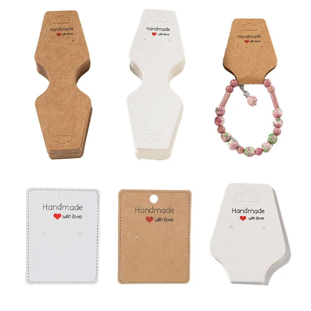 

50 шт. складная пустая крафт-упаковка, демонстрационная карта, ожерелье, браслет, ободок для волос, ценник, бирка, сделай сам, ювелирные изделия, материал для малого бизнеса
