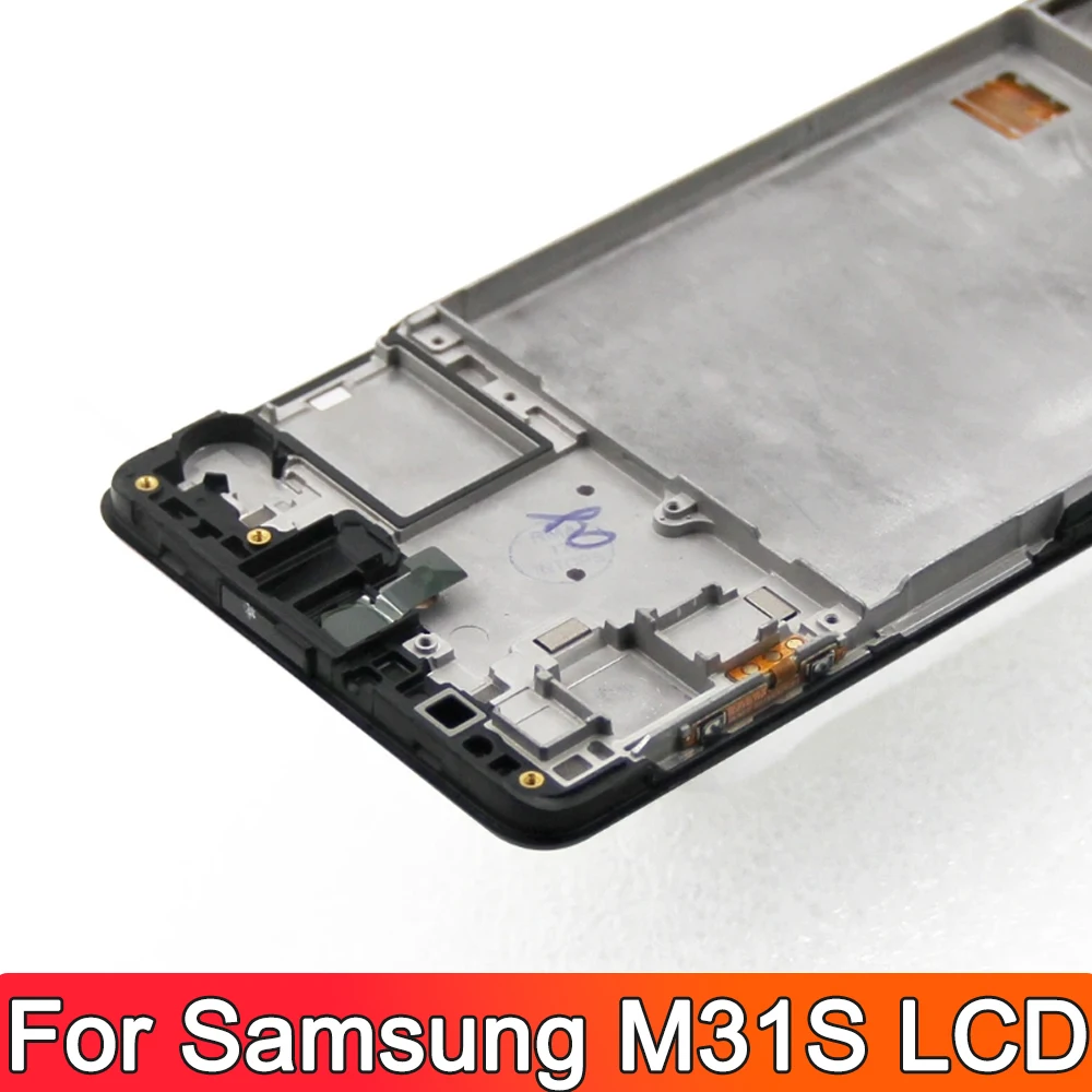 Display OLED For Samsung M31S Screen with Frame, Display Touch Screen Digitizer Assembly for Samsung M31S M317 M317 Replacement