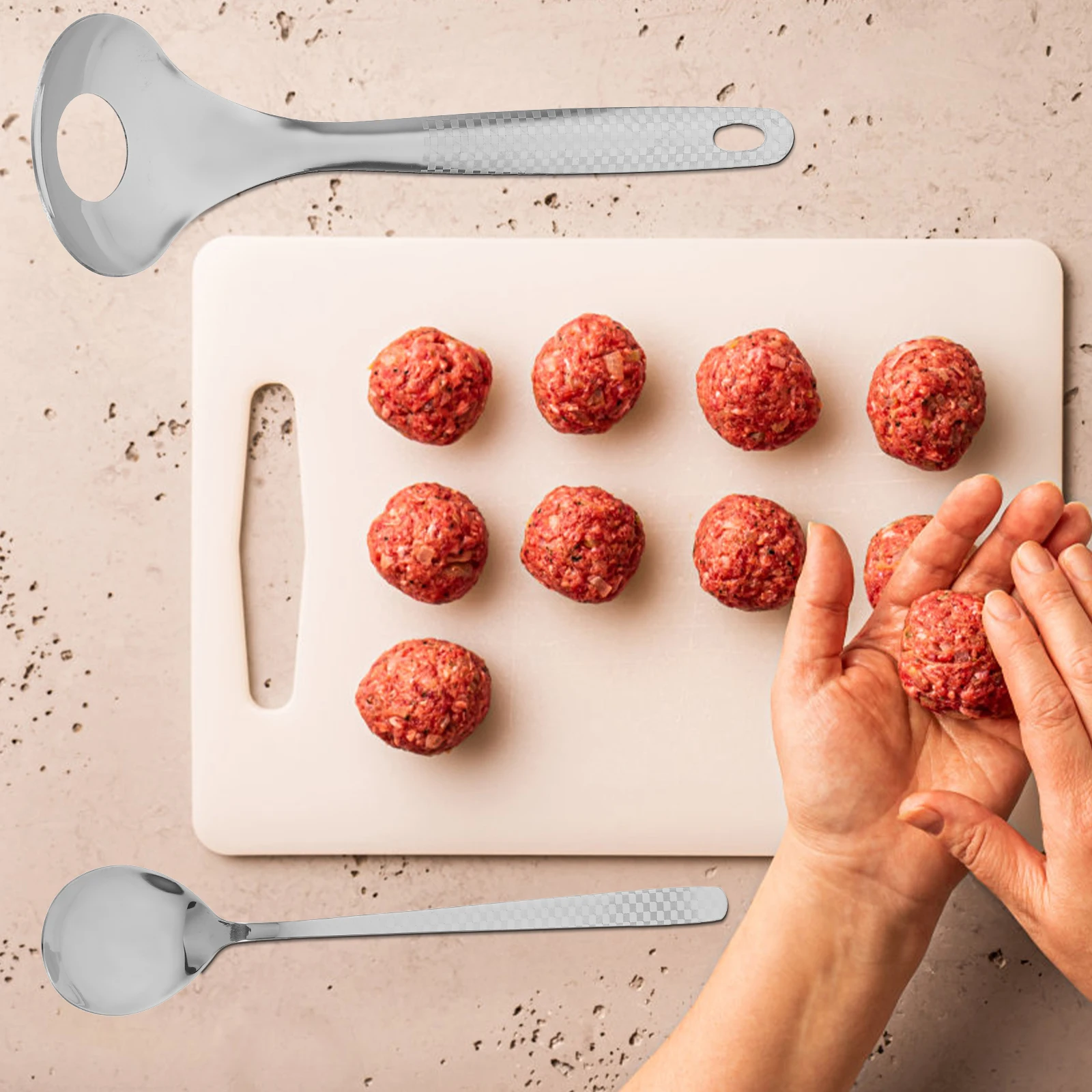 

Stainless Steel Meatball Kitchen Mold Scoop Paste Rustproof Lightweight Metal Meat Making Tool Shrimp Ball Maker Kitchen