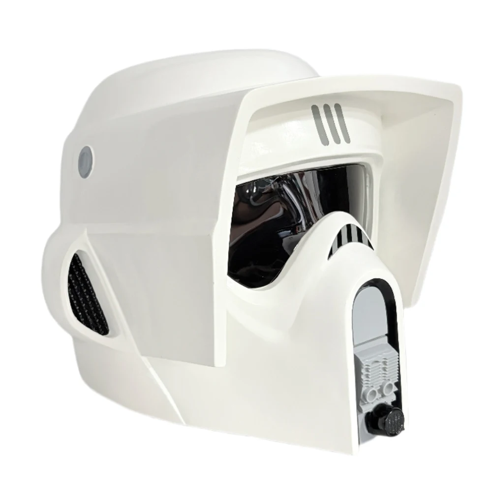 Cosplay SW Scout Trooper Harz-Vollkopfhelm-Maske für Männer Erwachsene Maskerade Karneval Party Vollgesichts-Kostüm-Requisite