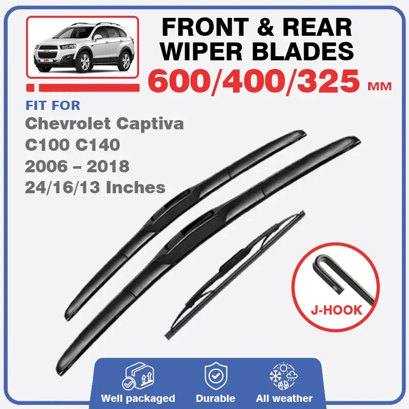 For Chevrolet Captiva Holden Captiva C100 C140 2006 – 2018 Front Rear Wiper Blades Windshield Windscreen Cleaning Accessories