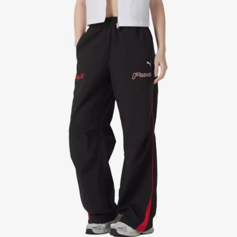 

PUMA Genuine 2025 Spring Summer Women's Sport Wide-Leg Woven Pants 633646-01