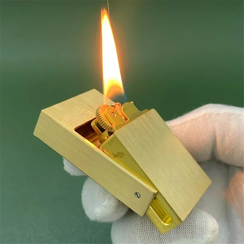 New Handmade Brass Drawer Matchbox Kerosene Lighter Technology Sense of Personality Lighter Collection Gift Ignition Tools