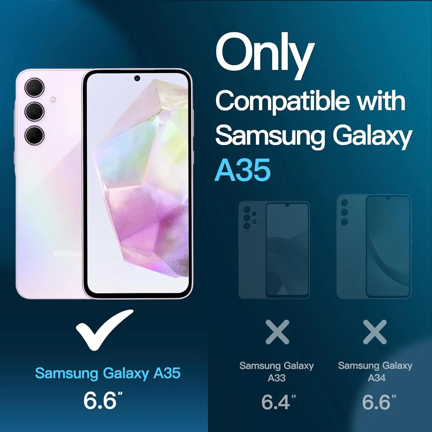 زجاج مقسى لـ Samsung Galaxy A35 5G ، واقي الشاشة ، فيلم ، 1 ، 4 ، 4