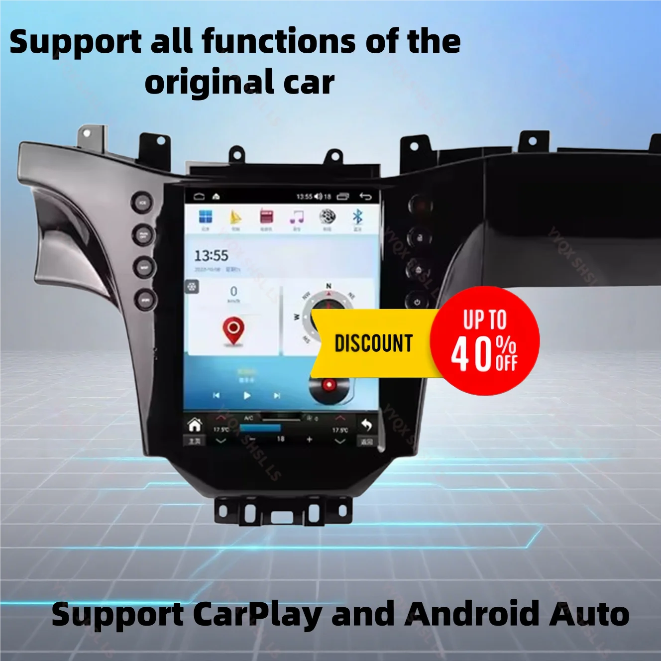 Android 14 Car Multimedia Video Player Radio Screen Carplay DSP GPS Navigation Stereo For Maserati GT GC GranTurism Head Unit 4G