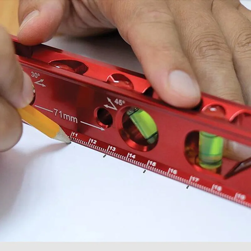 Imagem -03 - High Precision Spirit Level Régua Magnética Alavanca Bubbles Régua Horizontal Rustproof Balance Ruler 71 mm