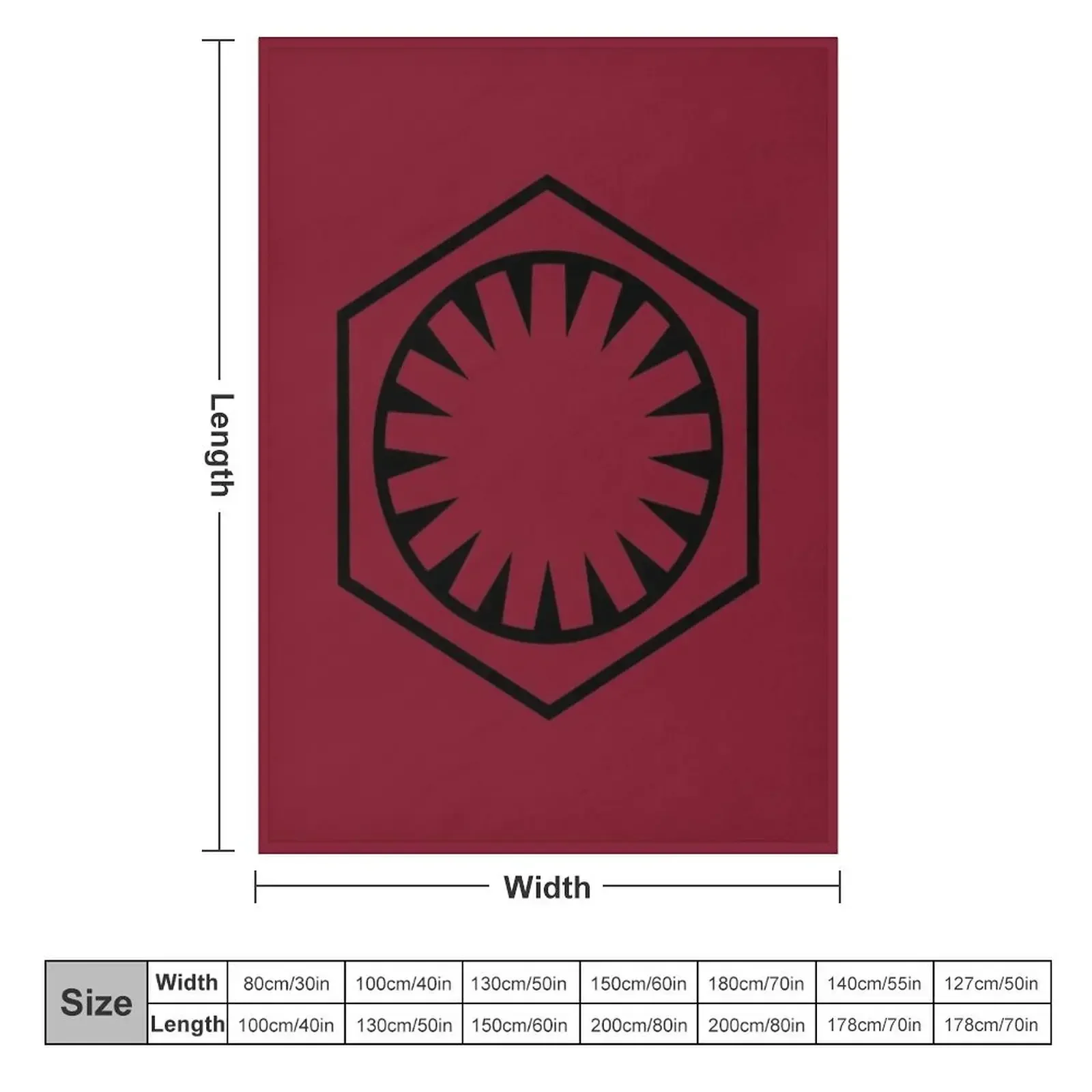 First Order Logo Throw Blanket couch cozy soft plush fuzzy picnic outdoor blanket