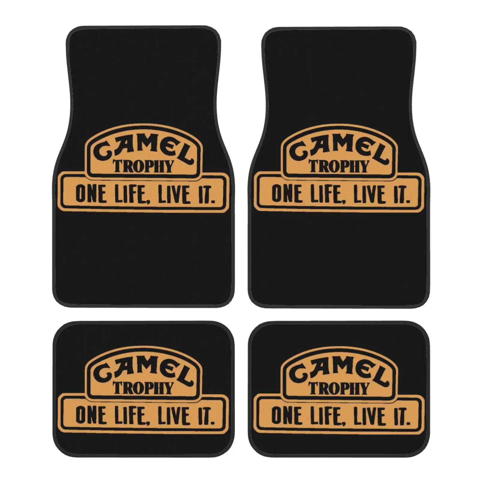 

Khaki Retro Style Car Floor Mat, Car Anti Fouling and Anti Slip Car Floor Mat, Front and Rear 4-piece Style