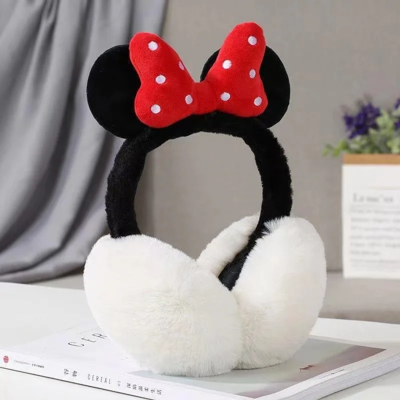 

Cute Cartoon Red Bow Earmuffs Autumn Winter New Fashion Windproof Warm Girl Woman Ear Protect Foldable Ear Muffs