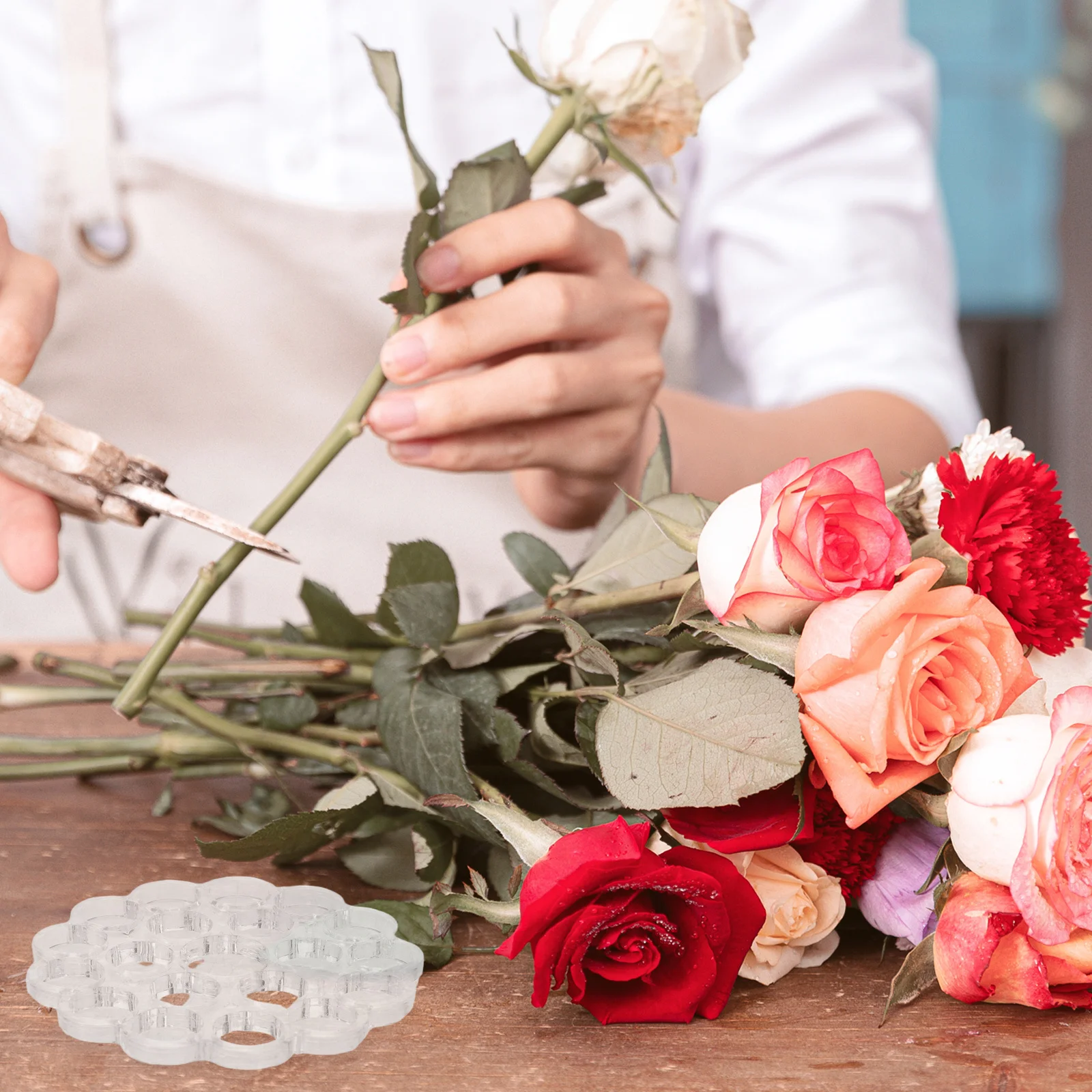 2 szt. Przezroczyste spiralne wkładki do wazonów Ikebana, narzędzie do aranżacji kwiatów, wielokrotnego użytku, dysk do projektowania kwiatowego do dekoracji domu i na wesela