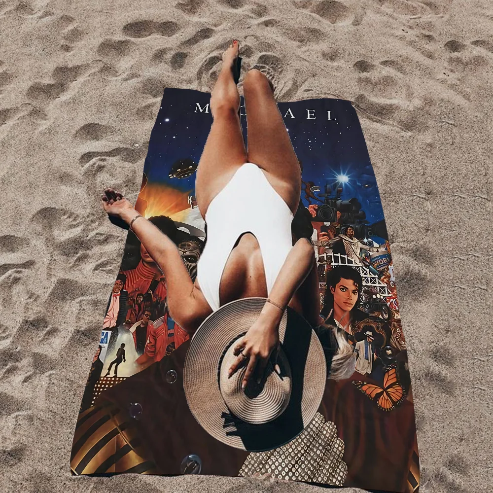 Michael Jackson Beach Towel Cartoon Cute Summer Kids Large Bath Pool Beach Towel Microfiber Absorbent for Swimming Travel