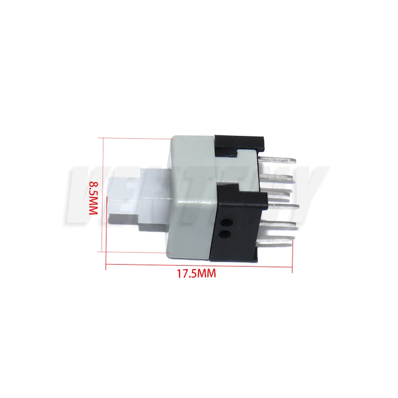 10PCS Mini Push button switch 6Pin Push Tactile Power Micro Switch Self lock On/Off button Latching switch 8.5X8.5mm 8.5*8.5mm