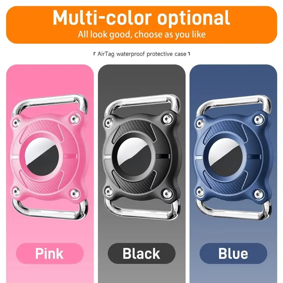 Airtag Dog Collar Holder Waterproof Airtag Case for Dog Collar with Removable Metal Loop Light Weight Fit for Apple Airtags