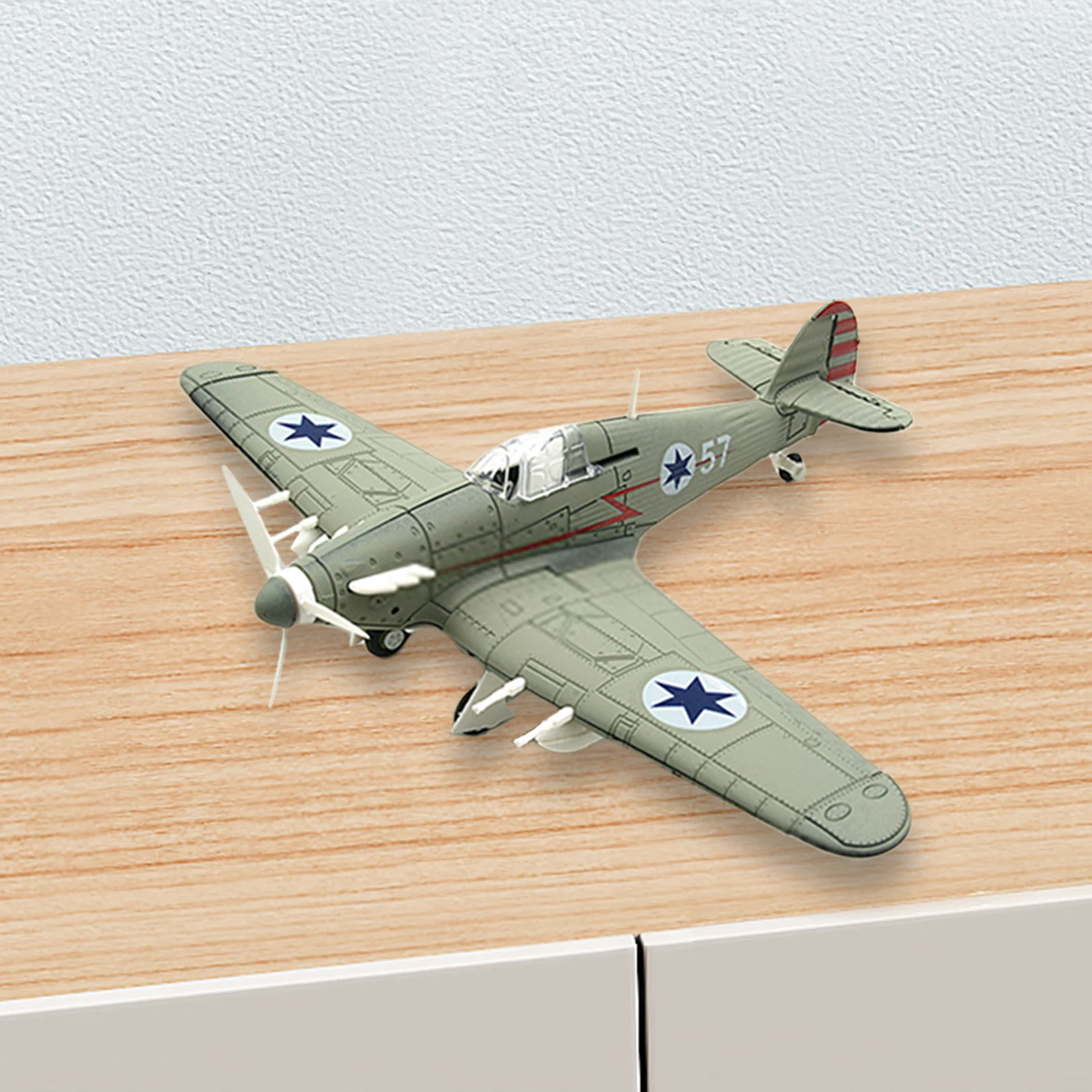 1:48 Fighter Building Kits Educational Desktop Decor Ornament Aircraft Model Mustang Fighter 4D Aircraft Military Model Toys