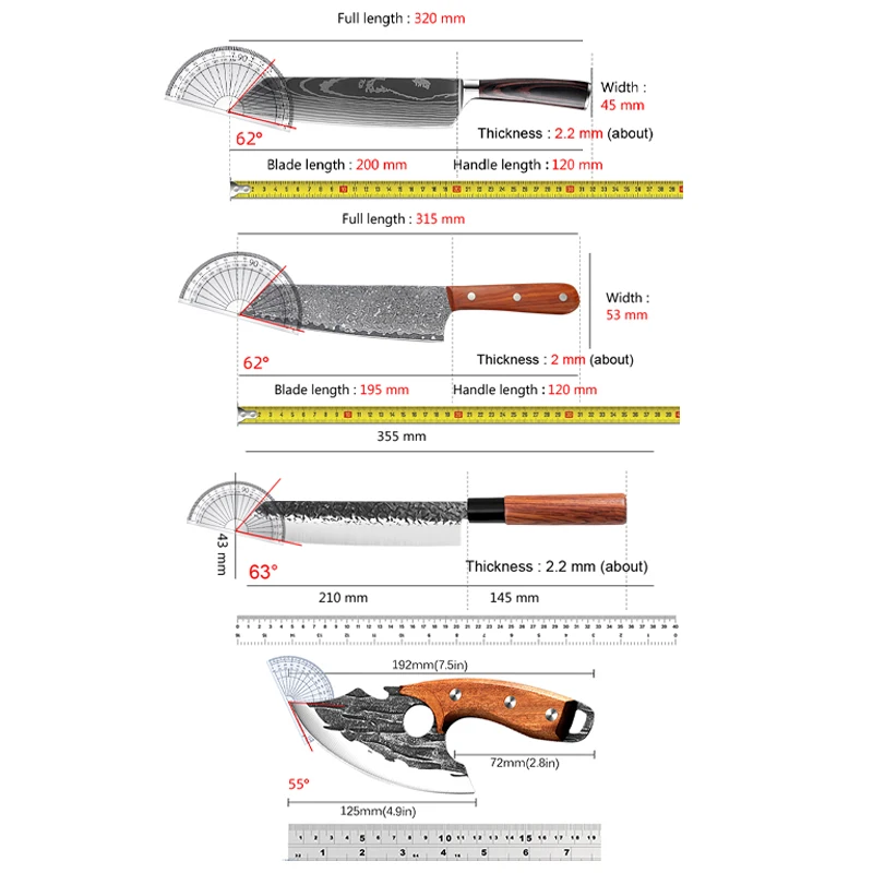 Professional Laser Damascus Kitchen Knife Set Chef Super sharp Utility Slicing Knife for Meat Fruit Vegetable Cooking Tools