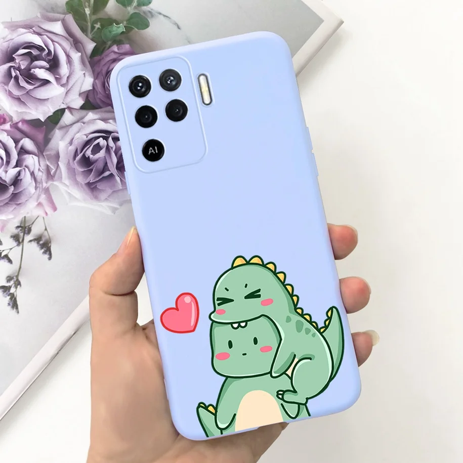 For OPPO A74 A94 Case CHP2219 CPH2203 Phone Cover Cute Duck Dinosaur Slim Matte Funda For OPPO A74 A 94 5G OPPOA74 CPH2197 Coque