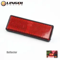 LINGQI-Placa Reflexiva Da Motocicleta, Refletor da cauda traseira de aviso, Retângulo Universal para Pit Dirt Bike, Peças plásticas de segurança