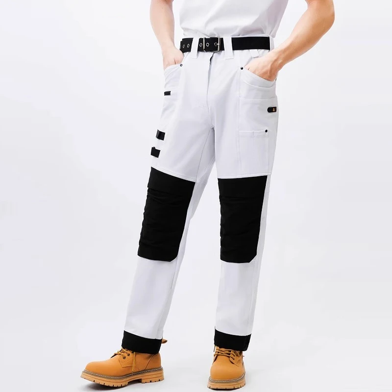 New Men's Cargo Pants High Stretch Multi-pocket Casual Trousers for Summer Workshop Durable Work Pants Man