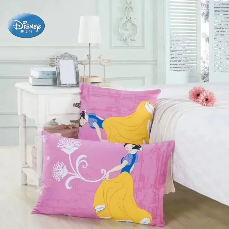 Disney Cotton Baby Girl Pillowcase 2pcs Cartoon Mermaid White Princess Sofia Pillow Cover Decorative Bedroom 48x74cm